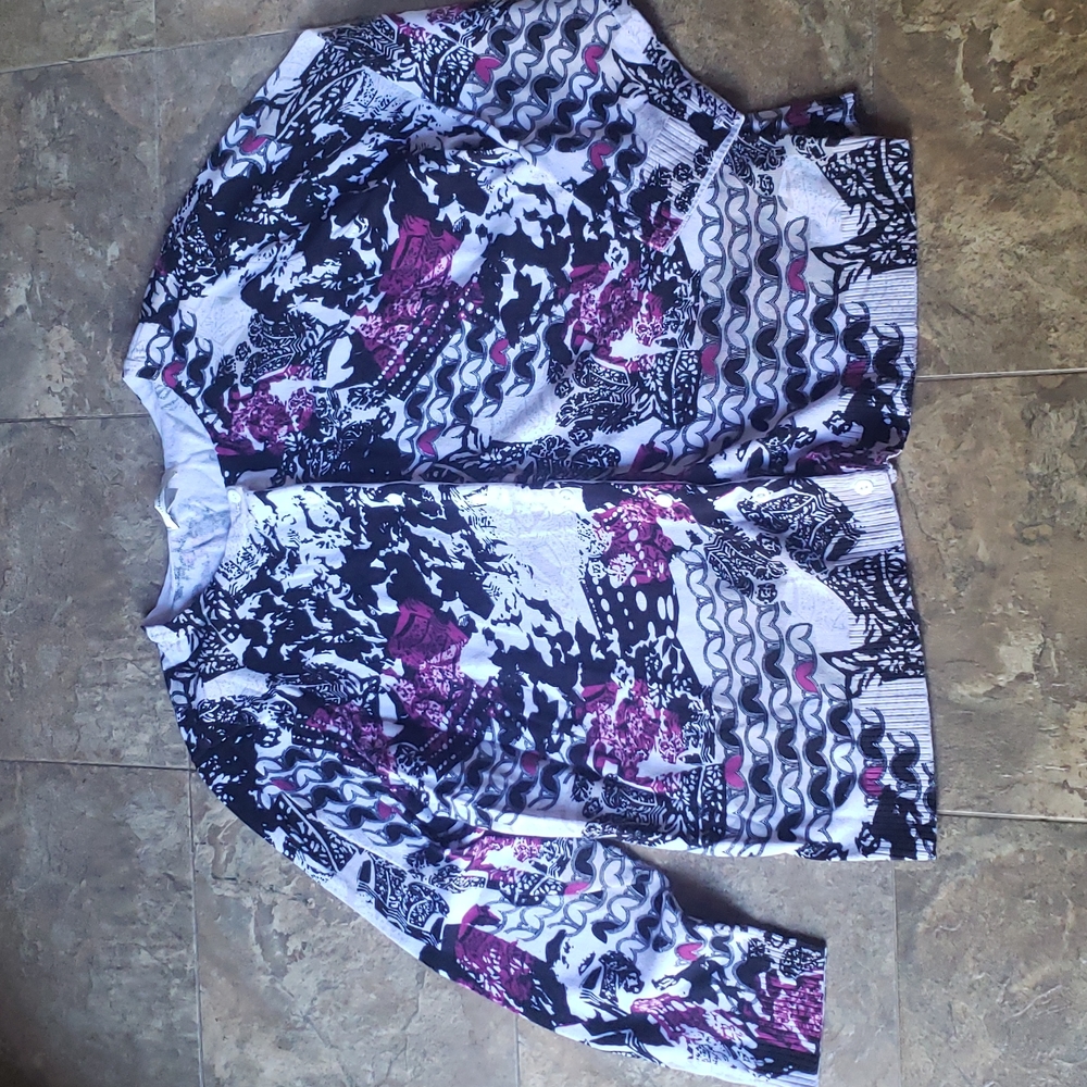 CJ Banks Button Sweater Cardigan Top 2X